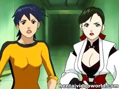 Bound girl in the hands of sex monsters